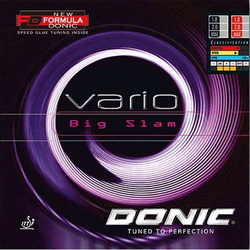 DONIC Belag Vario Big Slam Farbe 1,8 mm, rot, Größe 1,8 mm, rot DONIC Belag Vario Big Slam Farbe 1,8 mm, rot, Größe 1,8 mm, rot von DONIC