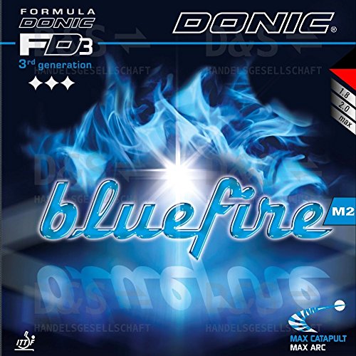 Donic Rubber Bluefire M2, 2 mm, Red and black Donic Rubber Bluefire M2, 2 mm, Red and black von DONIC