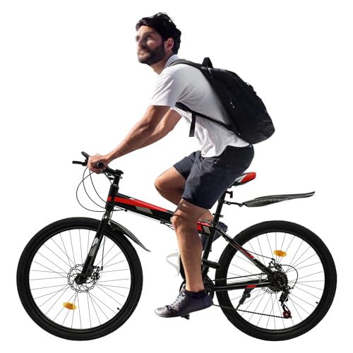 26 Zoll Premium Mountainbike Fahrrad,21-Gang Folding Fahrrad Höhenverstellbar MTB für Jungen Mädchen Damen und Herren Scheibenbremse,Schaltung Vollfederung Mechanische Scheibenbremse Mountainbike 26 Zoll Premium Mountainbike Fahrrad,21-Gang Folding Fahrrad Höhenverstellbar MTB für Jungen Mädchen Damen und Herren Scheibenbremse,Schaltung Vollfederung Mechanische Scheibenbremse Mountainbike von DOPBENT