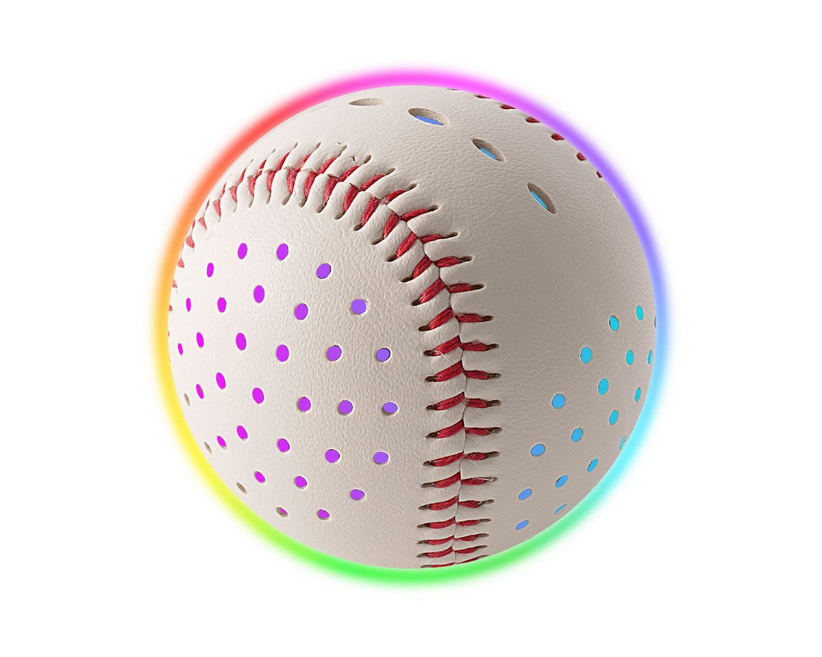DOPWii Baseball LED beleuchteter Baseball, USB Aufladung, 6 Farben RGB Lichter, Weihnachtsgeschenk von DOPWii