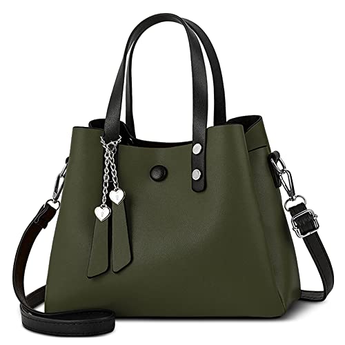 DORRISO Damen Handtasche Mode Ornamente Umhängetasche Abnehmbarem Schulterriemen Reisen Casual Elegantes Top Griff Design Tasche für FrauenGrün DORRISO Damen Handtasche Mode Ornamente Umhängetasche Abnehmbarem Schulterriemen Reisen Casual Elegantes Top Griff Design Tasche für FrauenGrün von DORRISO