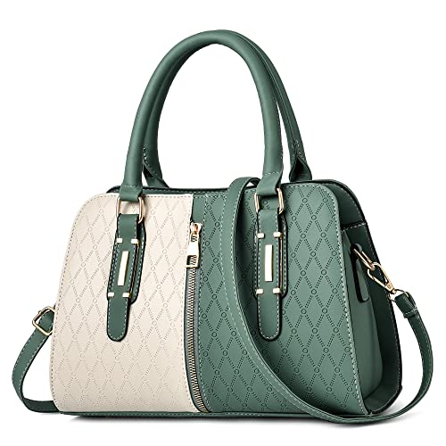 DORRISO Damen Handtasche Mode Umhängetasche Reisen Casual Schultertasche PU Leder Elegantes Top Griff Design Handtasche für Frauen Grün DORRISO Damen Handtasche Mode Umhängetasche Reisen Casual Schultertasche PU Leder Elegantes Top Griff Design Handtasche für Frauen Grün von DORRISO