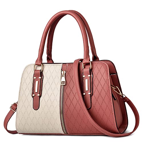 DORRISO Damen Handtasche Mode Umhängetasche Reisen Casual Schultertasche PU Leder Elegantes Top Griff Design Handtasche für Frauen Rot DORRISO Damen Handtasche Mode Umhängetasche Reisen Casual Schultertasche PU Leder Elegantes Top Griff Design Handtasche für Frauen Rot von DORRISO