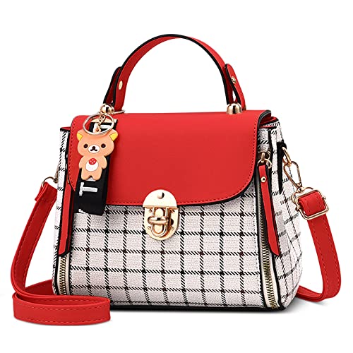 DORRISO Damen Handtasche Niedlich Leichte Umhängetasche Kleine Schultertasche Casual Reise Mädchen Handtasche PU Leder Crossbody Bag DORRISO Damen Handtasche Niedlich Leichte Umhängetasche Kleine Schultertasche Casual Reise Mädchen Handtasche PU Leder Crossbody Bag von DORRISO