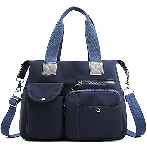 DORRISO Damen Handtasche Umhängetasche Schultertasche Casual Umhängetaschen Groß Kapazität Schultertasche Damen Reise Arbeit Lässig Täglich Leinwand Handtasche Blau DORRISO Damen Handtasche Umhängetasche Schultertasche Casual Umhängetaschen Groß Kapazität Schultertasche Damen Reise Arbeit Lässig Täglich Leinwand Handtasche Blau von DORRISO