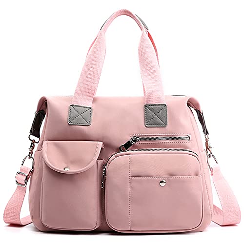 DORRISO Damen Handtasche Umhängetasche Schultertasche Casual Umhängetaschen Groß Kapazität Schultertasche Damen Reise Arbeit Lässig Täglich Leinwand Handtasche Rosa DORRISO Damen Handtasche Umhängetasche Schultertasche Casual Umhängetaschen Groß Kapazität Schultertasche Damen Reise Arbeit Lässig Täglich Leinwand Handtasche Rosa von DORRISO