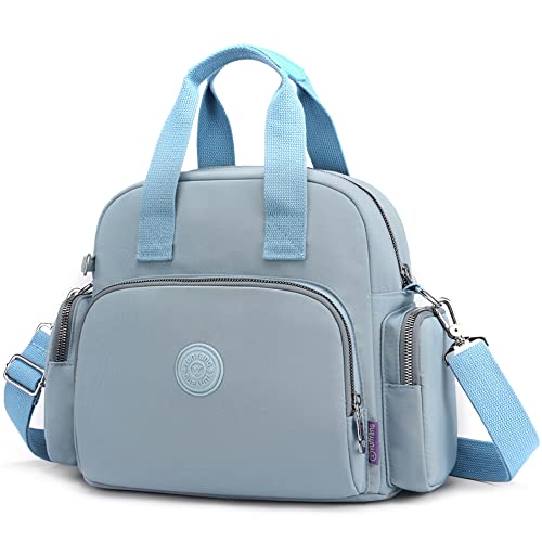 DORRISO Damen Handtasche Umhängetasche Schultertasche Rucksack Casual Umhängetaschen USB Ladeanschluss Reise Arbeit Lässig Täglich Wasserdicht Leinwand Handtasche Blau B DORRISO Damen Handtasche Umhängetasche Schultertasche Rucksack Casual Umhängetaschen USB Ladeanschluss Reise Arbeit Lässig Täglich Wasserdicht Leinwand Handtasche Blau B von DORRISO
