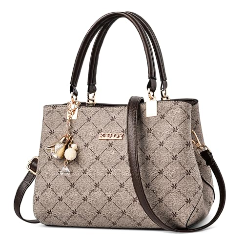 DORRISO Damen Handtaschen Stilvoll Elegant Schulterbeutel Langlebig Handtaschen Mehrfachtasche Taschen Umhängetasche Damen Reisen Urlaub Einkaufen Party Büro Wasserdicht PU Leder Beige DORRISO Damen Handtaschen Stilvoll Elegant Schulterbeutel Langlebig Handtaschen Mehrfachtasche Taschen Umhängetasche Damen Reisen Urlaub Einkaufen Party Büro Wasserdicht PU Leder Beige von DORRISO
