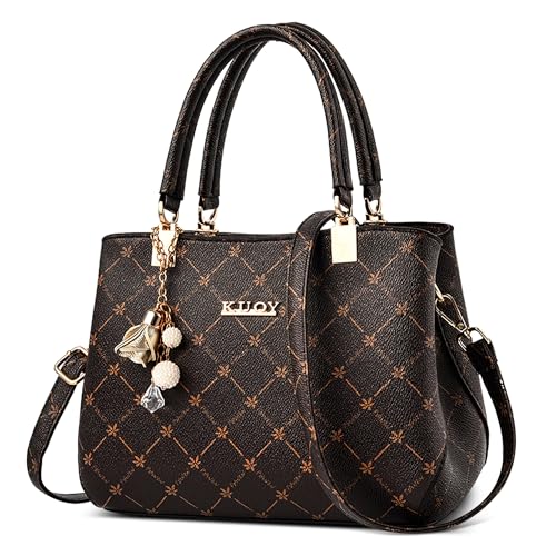 DORRISO Damen Handtaschen Stilvoll Elegant Schulterbeutel Langlebig Handtaschen Mehrfachtasche Taschen Umhängetasche Damen Reisen Urlaub Einkaufen Party Büro Wasserdicht PU Leder Braun DORRISO Damen Handtaschen Stilvoll Elegant Schulterbeutel Langlebig Handtaschen Mehrfachtasche Taschen Umhängetasche Damen Reisen Urlaub Einkaufen Party Büro Wasserdicht PU Leder Braun von DORRISO