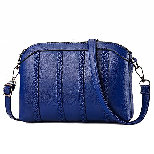 DORRISO Damen Mode Umhängetaschen Angemessene Kapazität PU Leder Schultertasche Leichte Damen Handtasche Reise Casual Umhängetasche Blaues A von DORRISO