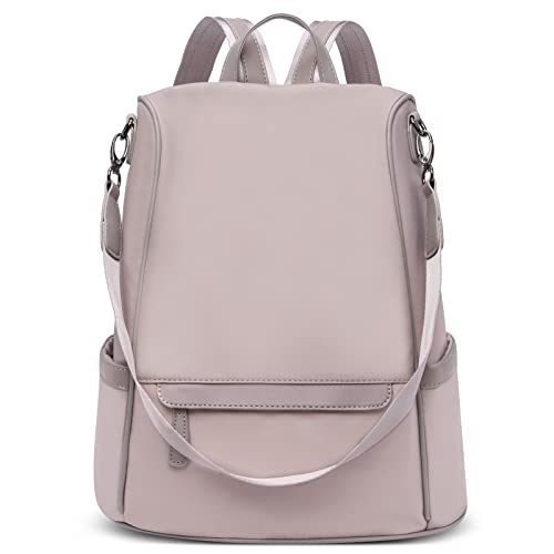 DORRISO Damen Rucksack Anti-Diebstahl Tagesrucksäcke Leicht Schulranzen Reise Rucksäcke Schulter Tasche Tourismus Beiläufig Umhängetaschen Wasserdicht Frauen Rucksack Pink Lila von DORRISO