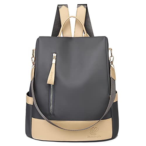 DORRISO Damen Rucksäcke Mode Tagesrucksäcke Anti-Diebstahl Rucksäcke Leicht Schultertaschen Damen Handtasche Reise Schulter Tasche Tourismus Camping Outdoor Beiläufig Frauen Rucksack Grau von DORRISO