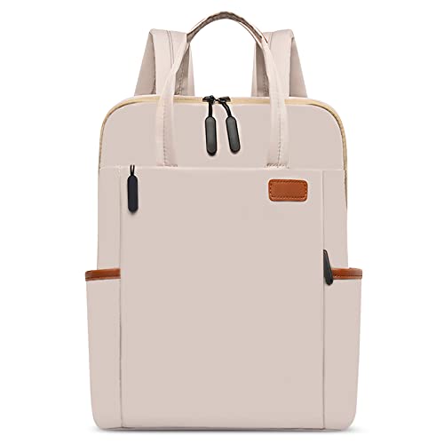 DORRISO Damen Rucksäcke Mode Tagesrucksäcke Schulranzen Leicht Schultertaschen Handtasche Reise Schulter Tasche Tourismus Camping Beiläufig Outdoor Frauen Rucksack Beige von DORRISO