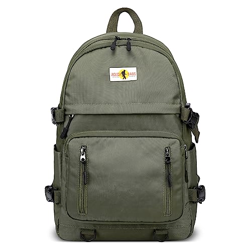 DORRISO Damen und Herren Rucksack Modern Schulrucksack für 14 Zoll Laptop mit USB Ladeanschluss Mehrere Taschen für Reisen Draussen Lässig Täglich Wasserdicht Nylon Studenten Rucksack Grün DORRISO Damen und Herren Rucksack Modern Schulrucksack für 14 Zoll Laptop mit USB Ladeanschluss Mehrere Taschen für Reisen Draussen Lässig Täglich Wasserdicht Nylon Studenten Rucksack Grün von DORRISO