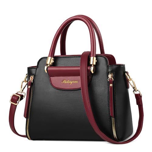 DORRISO Elegant Damen Klein Handtasche Mode PU Leder Henkeltasche Mehrfarbige Umhängetasche mit Top Griff Schultertasche für Reise Einkaufen Arbeit Urlaub Business Frauen Tasche Tote Schwarz DORRISO Elegant Damen Klein Handtasche Mode PU Leder Henkeltasche Mehrfarbige Umhängetasche mit Top Griff Schultertasche für Reise Einkaufen Arbeit Urlaub Business Frauen Tasche Tote Schwarz von DORRISO