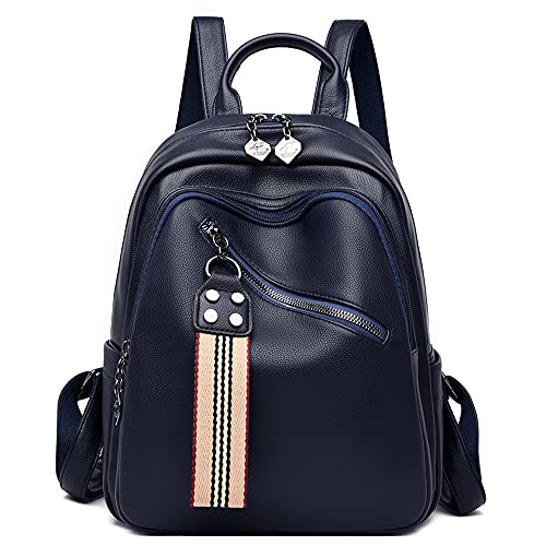 DORRISO Elegant Damen Rucksack Reise Rucksäcke Handtasche Großer Kapazität Schultertaschen Schulter Tasche Tourismus Beiläufig Outdoor wasserdichte Schule Backpack PU Leder Blau DORRISO Elegant Damen Rucksack Reise Rucksäcke Handtasche Großer Kapazität Schultertaschen Schulter Tasche Tourismus Beiläufig Outdoor wasserdichte Schule Backpack PU Leder Blau von DORRISO