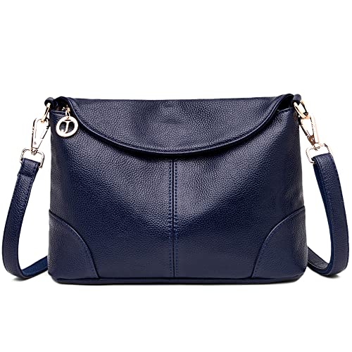 DORRISO Elegant Damen Umhängetasche Frauen Handtasche Schultertasche Casual Umhängetaschen Damen Reise PU Leder Tragbare Umhängetasche Blau DORRISO Elegant Damen Umhängetasche Frauen Handtasche Schultertasche Casual Umhängetaschen Damen Reise PU Leder Tragbare Umhängetasche Blau von DORRISO