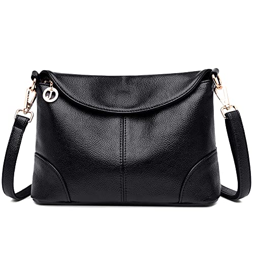 DORRISO Elegant Damen Umhängetasche Frauen Handtasche Schultertasche Casual Umhängetaschen Damen Reise PU Leder Tragbare Umhängetasche Schwarz DORRISO Elegant Damen Umhängetasche Frauen Handtasche Schultertasche Casual Umhängetaschen Damen Reise PU Leder Tragbare Umhängetasche Schwarz von DORRISO