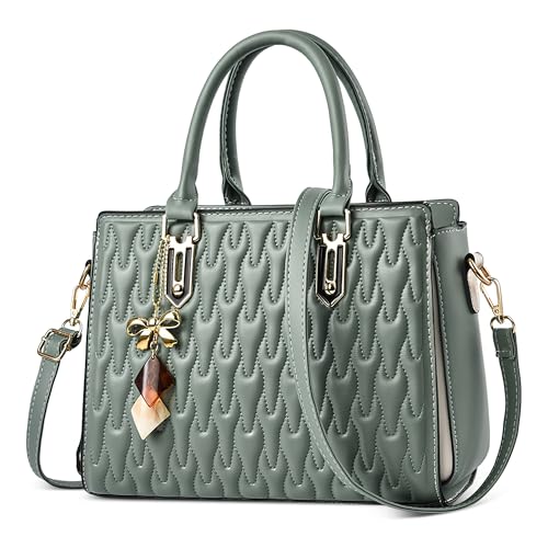 DORRISO Elegante Damen Handtaschen Henkeltaschen Anti-Dieb Mittel Groß Damen Umhängetasche Sicher Leicht Reisen Urlaub Einkaufen Party Büro Wasserdicht PU Leder Grün DORRISO Elegante Damen Handtaschen Henkeltaschen Anti-Dieb Mittel Groß Damen Umhängetasche Sicher Leicht Reisen Urlaub Einkaufen Party Büro Wasserdicht PU Leder Grün von DORRISO