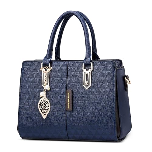DORRISO Elegante Einfach Damen Handtaschen Henkeltaschen Anti-Dieb Mittel Groß Umhängetasche mit Anhänger Reisen Urlaub Einkaufen Party Büro Wasserdicht PU Leder Blau DORRISO Elegante Einfach Damen Handtaschen Henkeltaschen Anti-Dieb Mittel Groß Umhängetasche mit Anhänger Reisen Urlaub Einkaufen Party Büro Wasserdicht PU Leder Blau von DORRISO