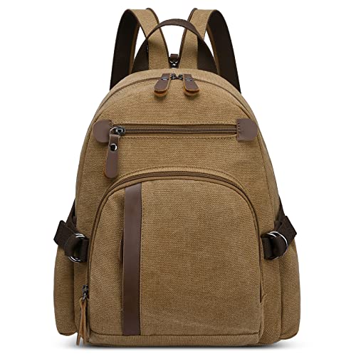 DORRISO Herren Rucksack Damen Tagesrucksäcke Mode Brusttasche Sling Bag Leinwand Schultertaschen Kuriertasche Männer Bergsteigen Casual Reise Schule Damen Rucksack Braun von DORRISO