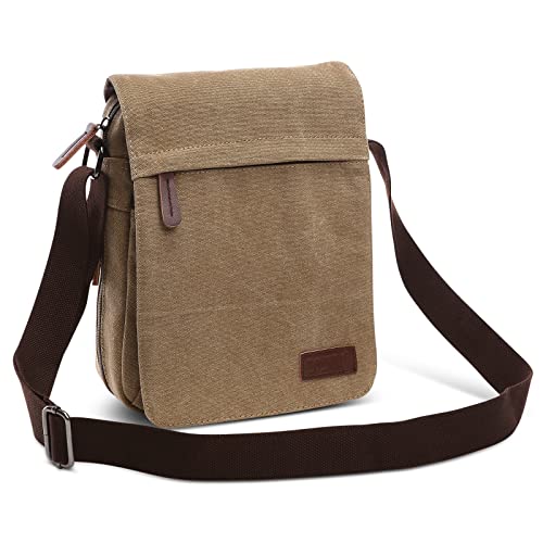 DORRISO Herren Umhängetasche Mode Schultertasche Leinwand Klein Schultertaschen Leicht Kuriertasche Casual Reise Urlaub Camping Männer Kuriertasche Khaki DORRISO Herren Umhängetasche Mode Schultertasche Leinwand Klein Schultertaschen Leicht Kuriertasche Casual Reise Urlaub Camping Männer Kuriertasche Khaki von DORRISO