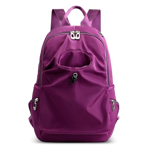 DORRISO Leichter Rucksack Damen Mode Reiserucksack mit Kopfhörerloch Lässig College Tasche für Schule Urlaub Sport Freizeit Camping Wasserdicht Nylon Damen Einzigartiges Tagesrucksäcke Lila DORRISO Leichter Rucksack Damen Mode Reiserucksack mit Kopfhörerloch Lässig College Tasche für Schule Urlaub Sport Freizeit Camping Wasserdicht Nylon Damen Einzigartiges Tagesrucksäcke Lila von DORRISO