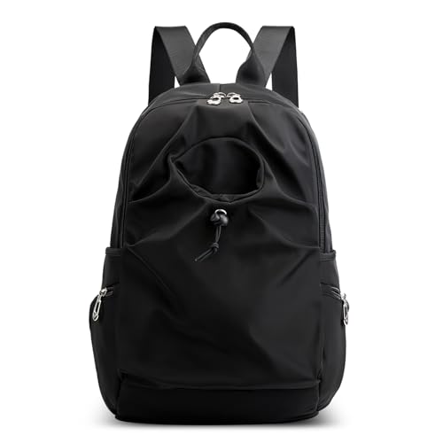 DORRISO Leichter Rucksack Damen Mode Reiserucksack mit Kopfhörerloch Lässig College Tasche für Schule Urlaub Sport Freizeit Camping Wasserdicht Nylon Damen Einzigartiges Tagesrucksäcke Schwarz DORRISO Leichter Rucksack Damen Mode Reiserucksack mit Kopfhörerloch Lässig College Tasche für Schule Urlaub Sport Freizeit Camping Wasserdicht Nylon Damen Einzigartiges Tagesrucksäcke Schwarz von DORRISO