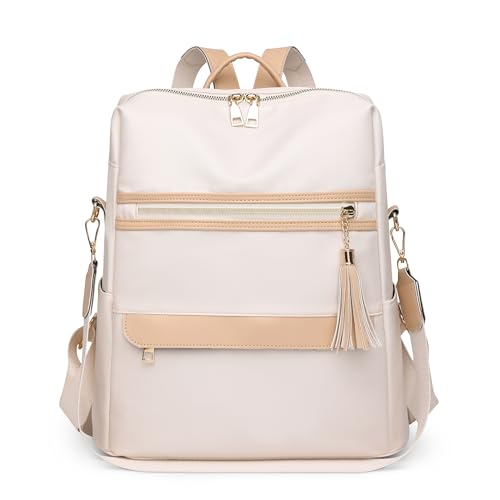 DORRISO Mode Damen Rucksack Elegant Umhängetaschen Damen Reise Anti Dieb Schultaschen Leichtgewicht Einfach für Büro Urlaub Einkaufen Wasserdicht Polyester Weiß DORRISO Mode Damen Rucksack Elegant Umhängetaschen Damen Reise Anti Dieb Schultaschen Leichtgewicht Einfach für Büro Urlaub Einkaufen Wasserdicht Polyester Weiß von DORRISO