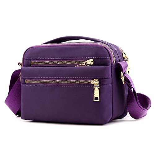 DORRISO Mode Damen Umhängetasche Schultertasche Casual Umhängetaschen Reise Arbeit Lässig Täglich Wasserdicht Damen Tasche Violett von DORRISO