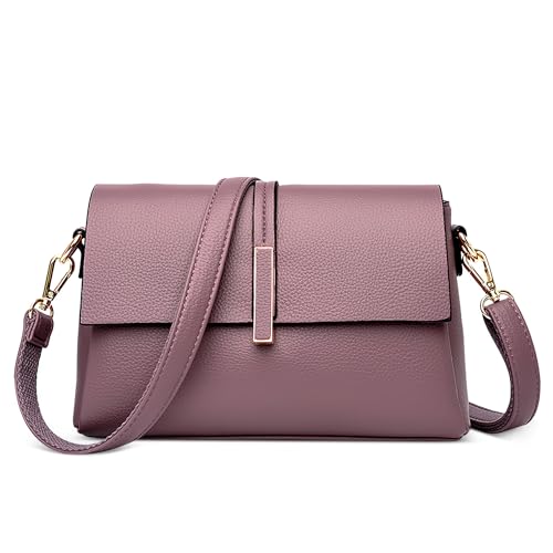 DORRISO Mode Einfach Damen Kuriertasche Handtasche Elegant Schultertaschen Mehrere Taschen für Täglich Urlaub Reise Shopper Business Arbeiten Casual PU Leder Frauen Klein Umhängetasche Lila DORRISO Mode Einfach Damen Kuriertasche Handtasche Elegant Schultertaschen Mehrere Taschen für Täglich Urlaub Reise Shopper Business Arbeiten Casual PU Leder Frauen Klein Umhängetasche Lila von DORRISO