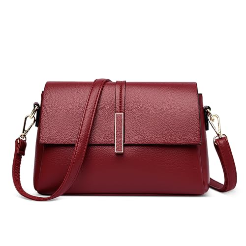 DORRISO Mode Einfach Damen Kuriertasche Handtasche Elegant Schultertaschen Mehrere Taschen für Täglich Urlaub Reise Shopper Business Arbeiten Casual PU Leder Frauen Klein Umhängetasche Rot DORRISO Mode Einfach Damen Kuriertasche Handtasche Elegant Schultertaschen Mehrere Taschen für Täglich Urlaub Reise Shopper Business Arbeiten Casual PU Leder Frauen Klein Umhängetasche Rot von DORRISO