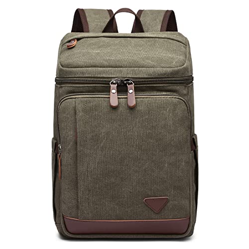 DORRISO Mode Herren Laptop Rucksack Jungen Schulrucksack Teenager Groß Daypacks Reise Laptop Rucksack für 15.6 Zoll Laptop Business Casual Herren Bergsteigen Canvas L Rucksack Grün DORRISO Mode Herren Laptop Rucksack Jungen Schulrucksack Teenager Groß Daypacks Reise Laptop Rucksack für 15.6 Zoll Laptop Business Casual Herren Bergsteigen Canvas L Rucksack Grün von DORRISO