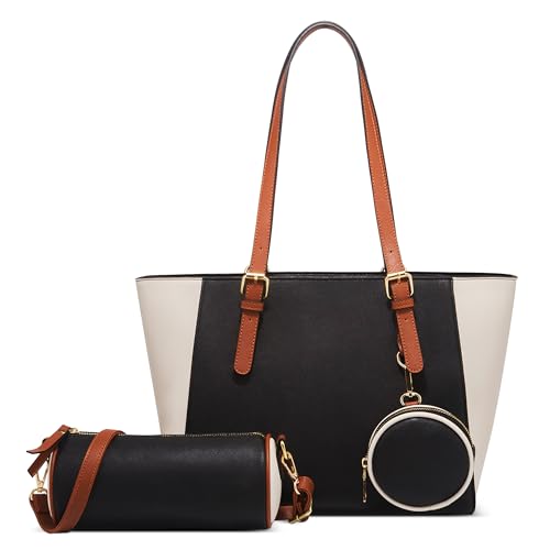 DORRISO Neue Einfach Handtaschen Damen 3 Teiliges Set Elegant Umhängetasche Geldbörse Mode Anti-Dieb Leichtgewicht Damen Schultertasche für Reisen Büro Ernennung Urlaub Einkaufen PU Leder Schwarz DORRISO Neue Einfach Handtaschen Damen 3 Teiliges Set Elegant Umhängetasche Geldbörse Mode Anti-Dieb Leichtgewicht Damen Schultertasche für Reisen Büro Ernennung Urlaub Einkaufen PU Leder Schwarz von DORRISO