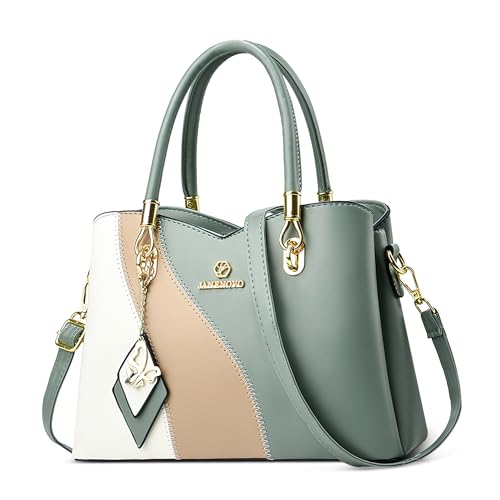 DORRISO Stilvoll Anti-Dieb Damen Handtaschen Henkeltaschen Mittel Groß Reisen Umhängetasche mit Elegante Anhänger Urlaub Einkaufen Party Büro Wasserdicht PU Leder Grün DORRISO Stilvoll Anti-Dieb Damen Handtaschen Henkeltaschen Mittel Groß Reisen Umhängetasche mit Elegante Anhänger Urlaub Einkaufen Party Büro Wasserdicht PU Leder Grün von DORRISO