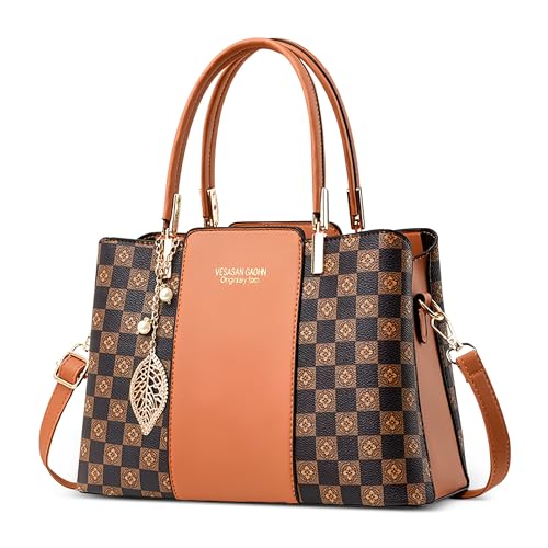 DORRISO Stilvoll Einfach Damen Handtaschen Henkeltaschen Anti-Dieb Reisen Umhängetasche Mittel Groß mit Anhänger Urlaub Einkaufen Party Büro Wasserdicht PU Leder Orange A DORRISO Stilvoll Einfach Damen Handtaschen Henkeltaschen Anti-Dieb Reisen Umhängetasche Mittel Groß mit Anhänger Urlaub Einkaufen Party Büro Wasserdicht PU Leder Orange A von DORRISO