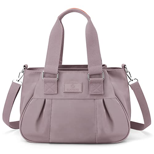 DORRISO Umhängetasche Damen Handtasche Reise Schultertasche Leicht Umhängetaschen Arbeit Täglich Urlaub Casual Schultertasche Wasserdicht Nylon Damen Umhängetasche Violett von DORRISO