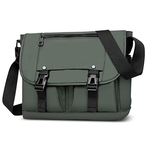 DORRISO Herren Umhängetasche Mode Schultertasche Kuriertasche Wasserdichtes Casual Reise Schule Laptop 12.9 Zoll Grün DORRISO Herren Umhängetasche Mode Schultertasche Kuriertasche Wasserdichtes Casual Reise Schule Laptop 12.9 Zoll Grün von DORRISO