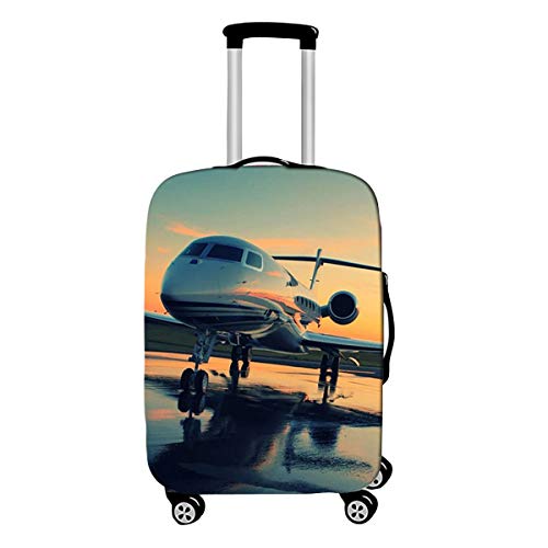 Elastisch Kofferhülle, DOTBUY 3D Flugzeug Reise Kofferschutzhülle Gepäck Cover Reisekoffer Hülle Schutz Bezug Schutzhülle Waschbare Reisetasche Kofferbezug (F,L (26-28 Zoll)) von DOTBUY