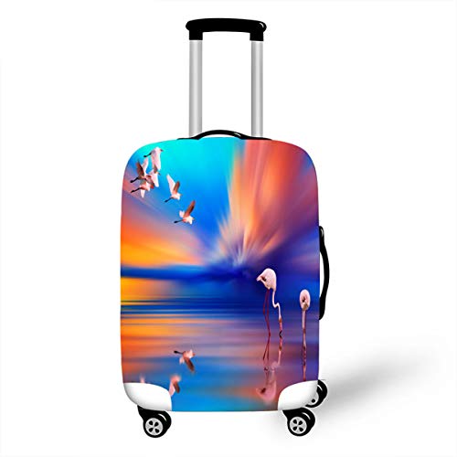 Elastisch Kofferhülle, DOTBUY 3D Reise Kofferschutzhülle Gepäck Cover Reisekoffer Hülle Schutz Bezug Schutzhülle Waschbare Reisetasche Kofferbezug (Blau,S (18-20 Zoll)) von DOTBUY