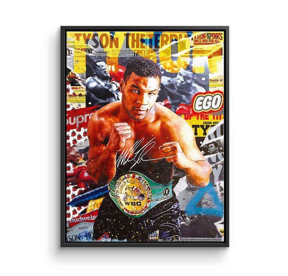 DOTCOMCANVAS® Leinwandbild Iron Mike, Mike Tyson Leinwandbild Iron Mike Boxer Sport Pop Art Collage von DOTCOMCANVAS®