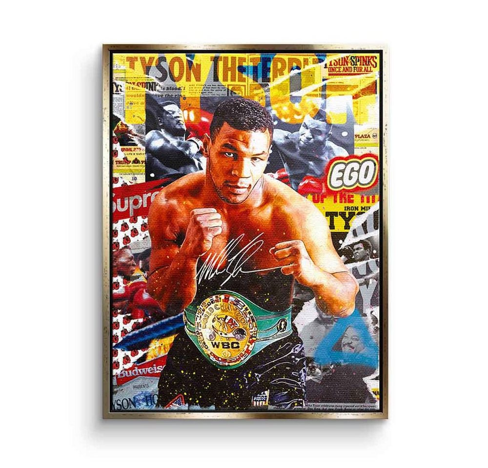 DOTCOMCANVAS® Leinwandbild Iron Mike, Mike Tyson Leinwandbild Iron Mike Boxer Sport Pop Art Collage von DOTCOMCANVAS®