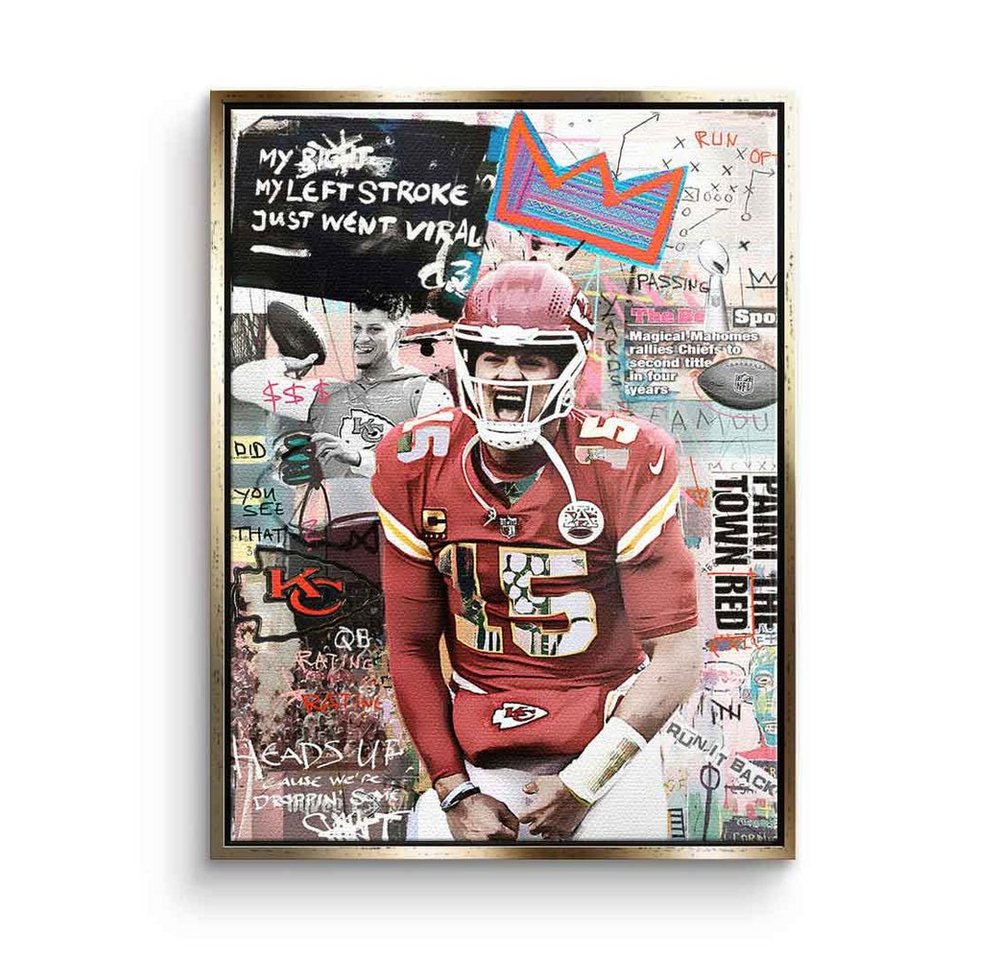 DOTCOMCANVAS® Leinwandbild Pat Mahomes, Leinwandbild Pat Mahomes Football Sport Quarterback Kansas City Chiefs von DOTCOMCANVAS®