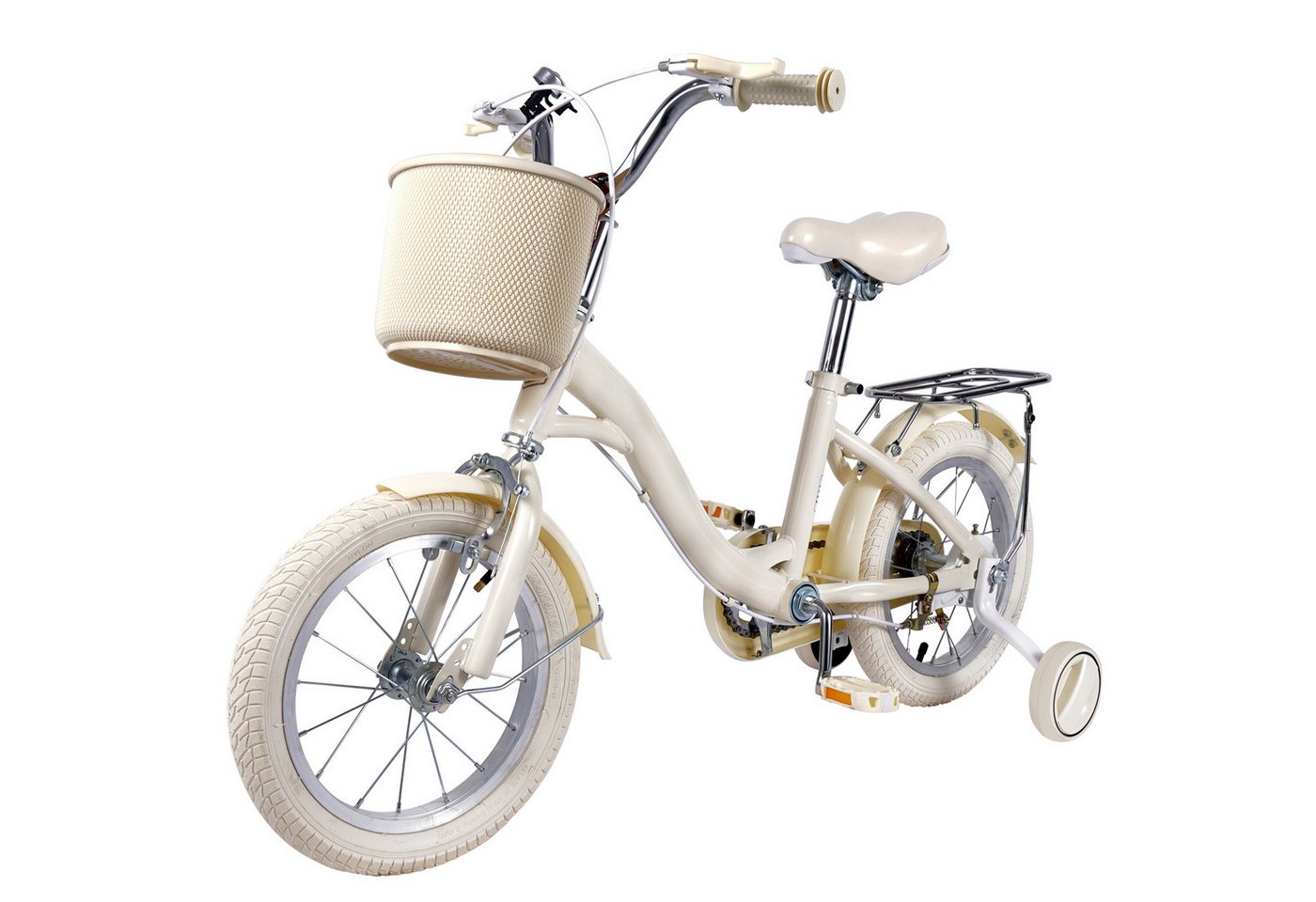 DOTMALL Kinderfahrrad 14 Zoll Kinder Mädchen Fahrrad,1 Gang, Korb, Stützräder DOTMALL Kinderfahrrad 14 Zoll Kinder Mädchen Fahrrad,1 Gang, Korb, Stützräder von DOTMALL