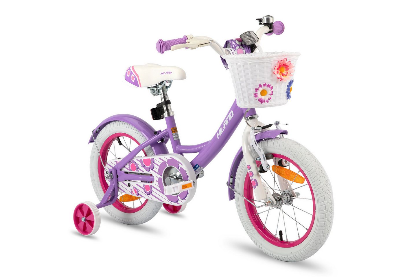 DOTMALL Kinderfahrrad Kinderfahrrad für Mädchen, einschließlich Puppensitz und Fahrradkorb von DOTMALL