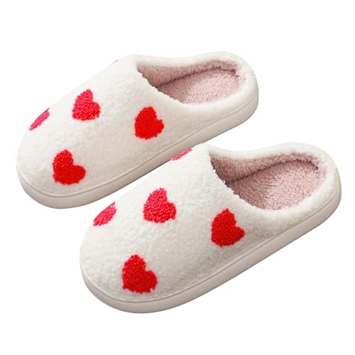 Hausschuhe Damen Herren Winter, Plüsch Slippers Frauen, Kuschel Plüsch Hausschuhe, Warme Flauschige Hauspantoffeln für Halloween Weihnachten, Rutschfest Gefüttert Pantoffeln Indoor Outdoor, 44/45EU von DOUUCO