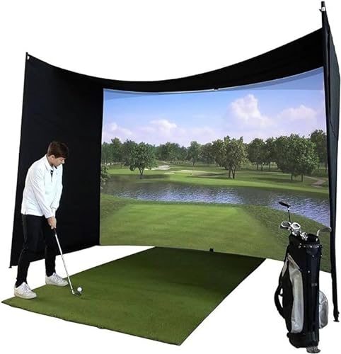 Golfsimulator Zum Schlagen,Universeller Golfsimulator,Langlebiger Golfschwungtrainer,Indoor-Trainings Golfsimulator,300cm*500cm von DPLXQPP