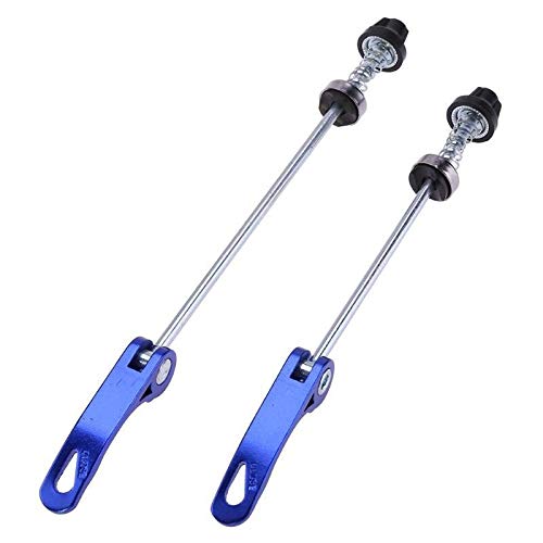 DQZRTUECA Fahrradspieße,Schnellspanner, Paar Fahrrad Radfahren Radnabe Spieße Schnellspanner Bolzen Hebel Achse(Blue) von DQZRTUECA