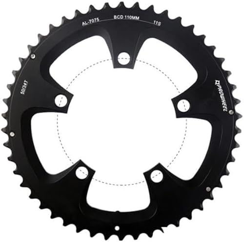 Fahrrad Kettenblatt, Kettenblatt, Kettenblatt, Rennrad-Kettenblatt, Geschwindigkeit, doppelte Geschwindigkeit, Fahrrad-Kettenblatt, Fahrradteil, Kettenblätter for Fahrräder(50t al 7075 Cnc 01) von DQZRTUECA