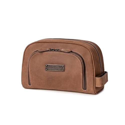 DRAKENSBERG Kulturbeutel Herren Leder 'Ben' - Klassische Reise-Kulturtasche mit vielen Fächern, Vintage, handgemacht, 5L - Havanna-Braun, DR00310 DRAKENSBERG Kulturbeutel Herren Leder 'Ben' - Klassische Reise-Kulturtasche mit vielen Fächern, Vintage, handgemacht, 5L - Havanna-Braun, DR00310 von DRAKENSBERG